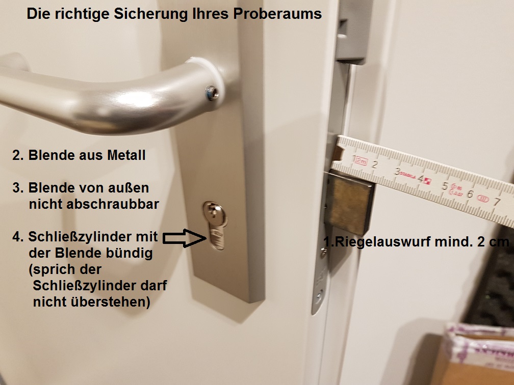 Richtige Sicherung des Proberaums in der i m sound Instrumentenversicherung.